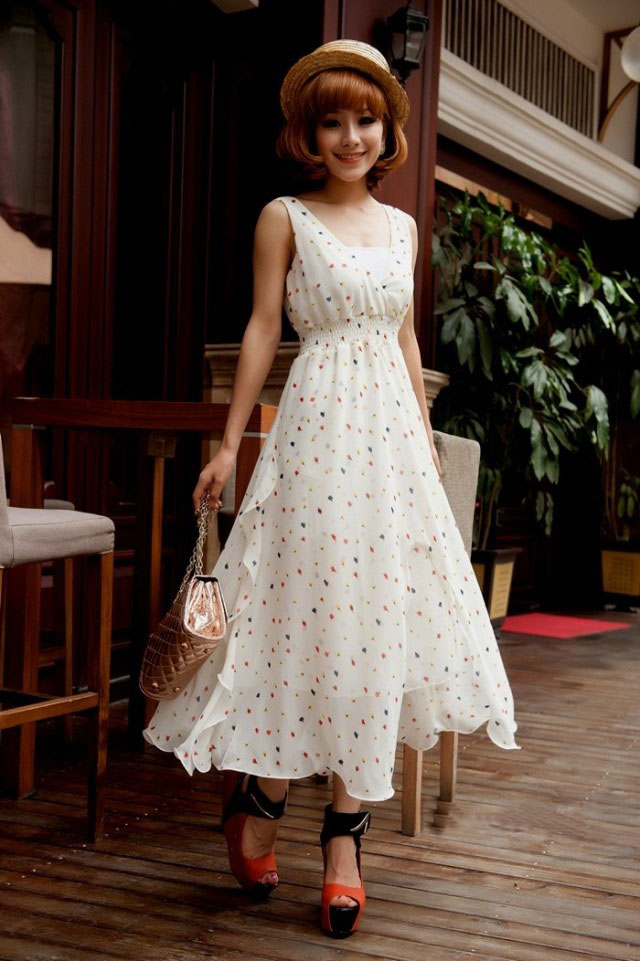 Váy đầm maxi voan hoa dài đẹp xu hướng thời trang mới