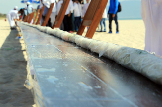 Kỷ lục bánh cuốn dài nhất thế giới ở Đà Nẵng