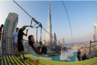 Ngắm đường zipline ngay giữa trung tâm Dubai